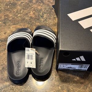 Adidas Adilette Shower Sandals - Black and White